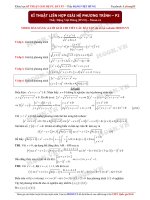 Kỹ thuật giải hệ phương trình bằng phương pháp liên hợp