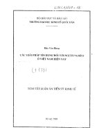 Các giải pháp tín dụng đối với người nghèo ở việt nam hiện nay 
