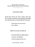 Khám phá thang đo chất lượng giáo dục bậc đại học ngành quản trị kinh doanh trên góc độ sinh viên tại thành phồ hồ chí minh (TT) 