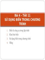 Bài 4. Sử dụng biến trong chương trình