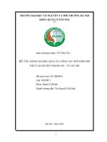 ĐỀ tài ĐÁNH GIÁ HIỆU QUẢ của CÔNG tác dồn điền đổi THỬA tại HUYỆN THANH OAI – TP  hà nội