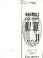 phân dạng và phương pháp giải hóa học 11 phần hữu cơ