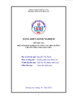 MỘT SỐ KINH NGHIỆM VỀ CÔNG TÁC BỒI  DƯỠNG  CHUYÊN MÔN CHO GIÁO VIÊN.