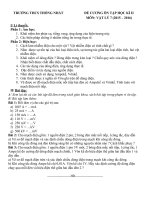 đề cương ôn tập học kì 2 vật lí 7 20152016