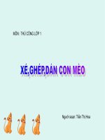 Bài 8. Xé, dán hình con mèo