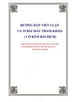 HƯỚNG DẪN VIẾT LUẬN và 35 BÀI MẪU THAM KHẢO (kèm bản DỊCH)