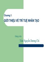 Chương 1:GIỚI THIỆU VỀ TRÍ TUỆ NHÂN TẠO