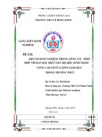 SKKN: MỘT SỐ KINH NGHIỆM TRONG CÔNG TÁC  PHỐI HỢP VỚI BAN ĐẠI  DIỆN CHA MẸ HỌC SINH NHẰM  NÂNG CAO CHẤT LƯỢNG GIÁO DỤC  TRONG TRƯỜNG THCS