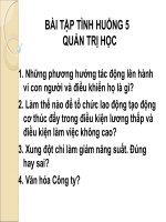 Bài tập tình huống 5 quản trị học