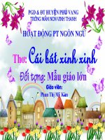 giáo án thơ cái bát xinh xih