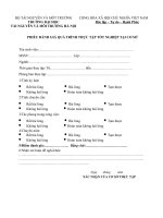 phiêu nhận xét thực tập 