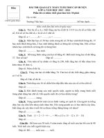 Đề thi giao lưu TTT cấp huyện lớp 4