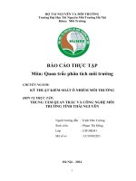 Báo cáo thực tập tại TRUNG tâm QUAN TRẮC môi TRƯỜNG THÁI NGUYÊN