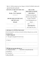 Mẫu đơn đề NGHỊ TÁCH THỬA đất, hợp thửa đất 