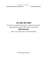 tài liệu tập huấn xây dựng chuyên đề hoá học