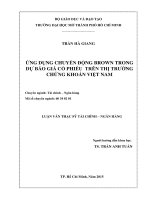 ứng dụng chuyển động brown trong dự báo giá cổ phiếu trên thị trường chứng khoán việt nam