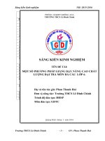 SKKN: Một số phương pháp giảng dạy nhằm nâng cao chất lượng đại trà môn đá cầu ở lớp 6