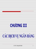 các dịch vụ ngân hàng 