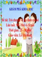TRÒ CHUYỆN VỀ GIA ĐÌNH CỦA BÉ
