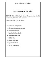 Phân tích đánh giá và hoạt động maketing của Hải Hà cho sản phẩm mới bánh gạo Gabi