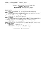 Bộ đề thi học kì I lớp 9 Nghệ An