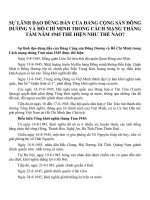 Sự lãnh đạo đúng đắn của Đảng Cộng sản Đông Dương và Hồ Chí Minh trong Cách mạng tháng Tám năm 1945 thể hiện như thế nào? Sự lãnh đạo đúng đắn của Đảng Cộng sản Đông Dương và Hồ Chí Minh trong Cách mạng tháng Tám năm 1945 thể hiện như thế nào?