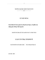 Luận văn thạc sĩ kinh tế hoàn thiện kế toán quản trị chi phí tại công ty cổ phần xây dựng giao thông i thái nguyên