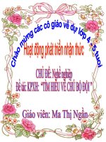 giáo án khám phá khoa học- tìm hiểu về chú bộ đội