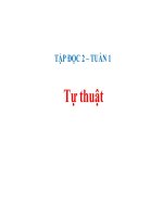 Tuần 1. Tự thuật