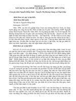 Tham Luận tại Hội nghị vinh danh GĐVH cấp TP