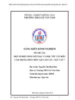 SKKN: MỘT SỐ BIỆN PHÁP GIÚP DẠY VÀ HỌC TỐT VĂN BIỂU CẢM TRONG PHÂN MÔN TẬP LÀM VĂN  NGỮ VĂN 7