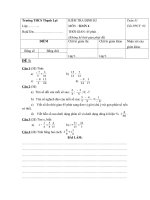 KIỂM TRA 1 TIẾT TOÁN 6 HỌC KỲ II ĐỀ 1