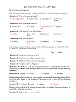 ĐÁP ÁN ĐỀ THAM KHẢO MÔN TIẾNG ANH HỌC KỲ 2 LỚP 7