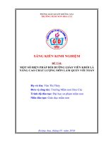 SKKN Một số biện pháp bồi dưỡng giáo viên khối lá nâng cao chất lượng môn làm quen với toán