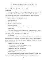 ĐỀ CƯƠNG hệ THỐNG THÔNG TIN địa lý 