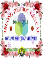 Ôn tập về phép cộng và phép trừ (tiếp theo)