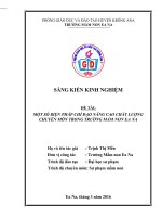 SKKN: MỘT SỐ BIỆN PHÁP CHỈ ĐẠO NÂNG CAO CHẤT LƯỢNG CHUYÊN MÔN TRONG TRƯỜNG MẦM NON EA NA