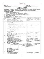 GIÁO ÁN TIẾNG ANH 7 TỪ BÀI 13 ĐẾN BÀI 16 CHUẨN