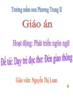 Dạy thơ Đèn giao thông