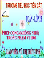 Phép cộng (không nhớ) trong phạm vi 1000
