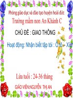 giao an nhan biet tap noi o to xich lo