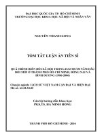 Quá trình biến đổi xã hội trong hai mươi năm đầu đổi mới ở TP  hồ chí minh, đồng nai và bình dương 