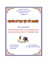 Kế toán doanh thu và xác định kết quả kinh doanh tại công ty TNHH hoa việt 