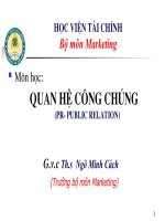 Slide bài giảng QUAN HỆ CÔNG CHÚNG