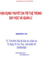 Thuyết đa trí tuệ - Bồi dưỡng CBQL