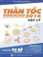 Thần tốc luyện đề THPT quốc gia 2016 môn vật lý tập 1 