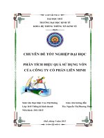 Phân tích hiệu quả sử dụng vốn của công ty cổ phần liên minh giai đoạn 2012 2014 