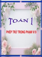 Phép trừ trong phạm vi 9