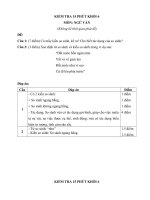 KIỂM TRA 15 PHÚT NGỮ VĂN KHỐI 6