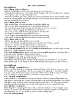 ĐỀ CƯƠNG MÔN SINH HỌC KHỐI 7 HỌC KỲ II